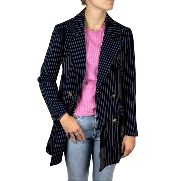 CHOOSY SUIT YOURSELF DOUBLE BREASTED TIE WAIST NOTCH COLLAR JACKET MINI DRESS - Picture 3 of 15